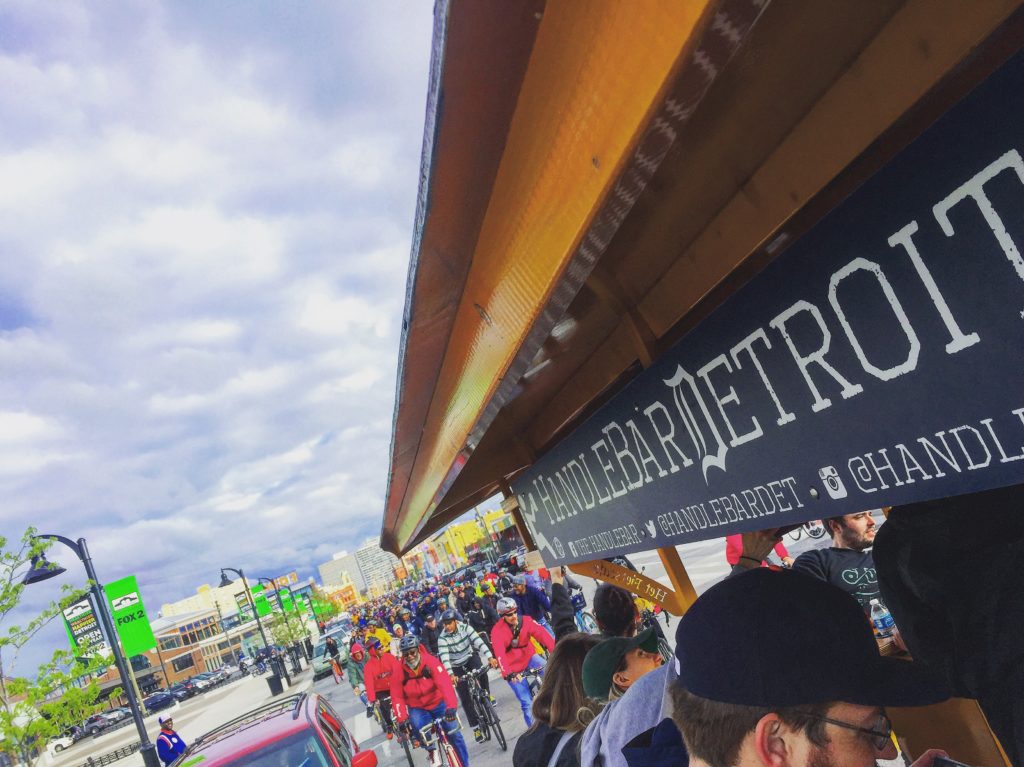 handlebar Detroit pedal pub participating in Slow Roll